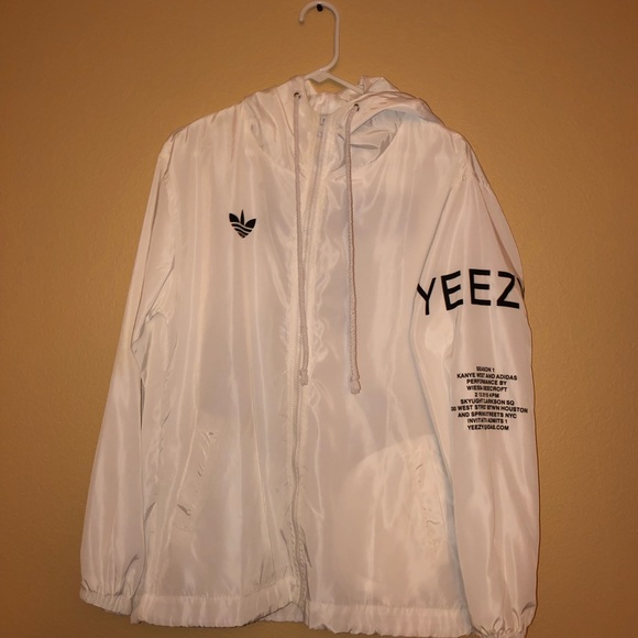 White Adidas Yeezy Windbreaker 
